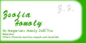 zsofia homoly business card